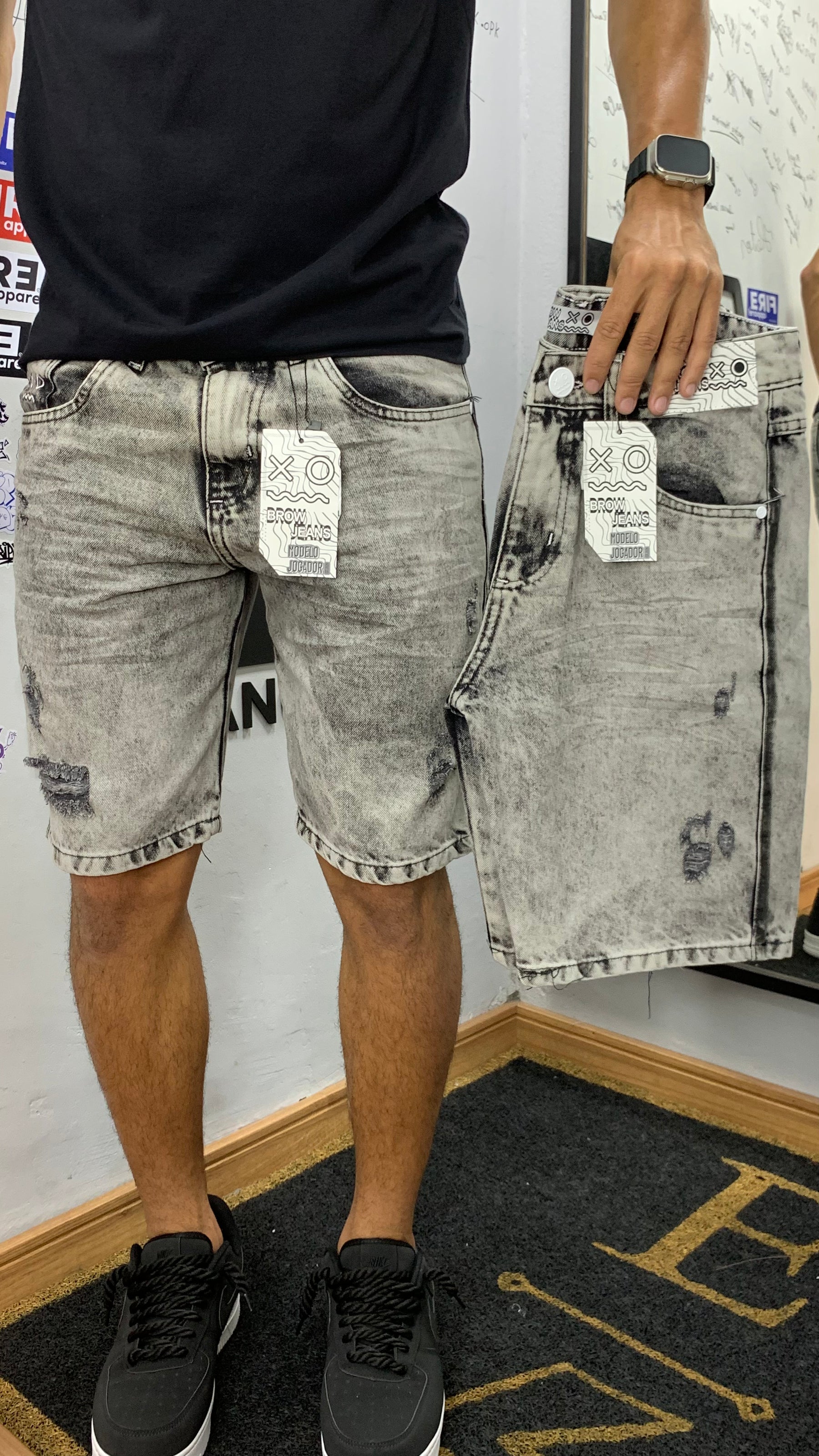 Bermuda Jogador Brow Jeans