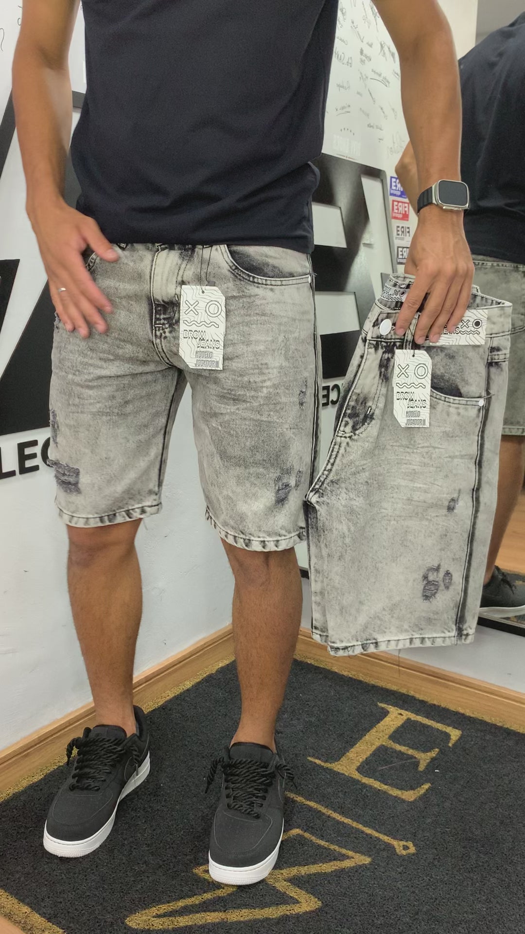 Bermuda Jogador Brow Jeans